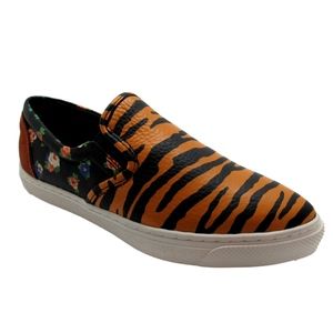 Coach Shoes Womens Tiger Print Slip On Leather